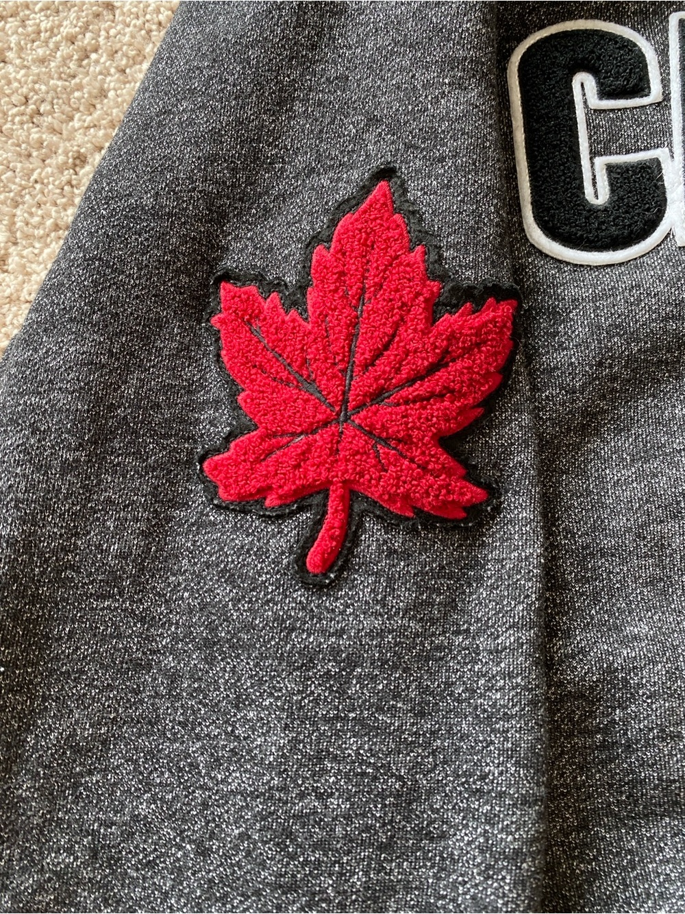 London 2012 Olympic Team Canada HBC 1/4 Zip Sweatshirt Mens XL Heather Black - Picture 5 of 11